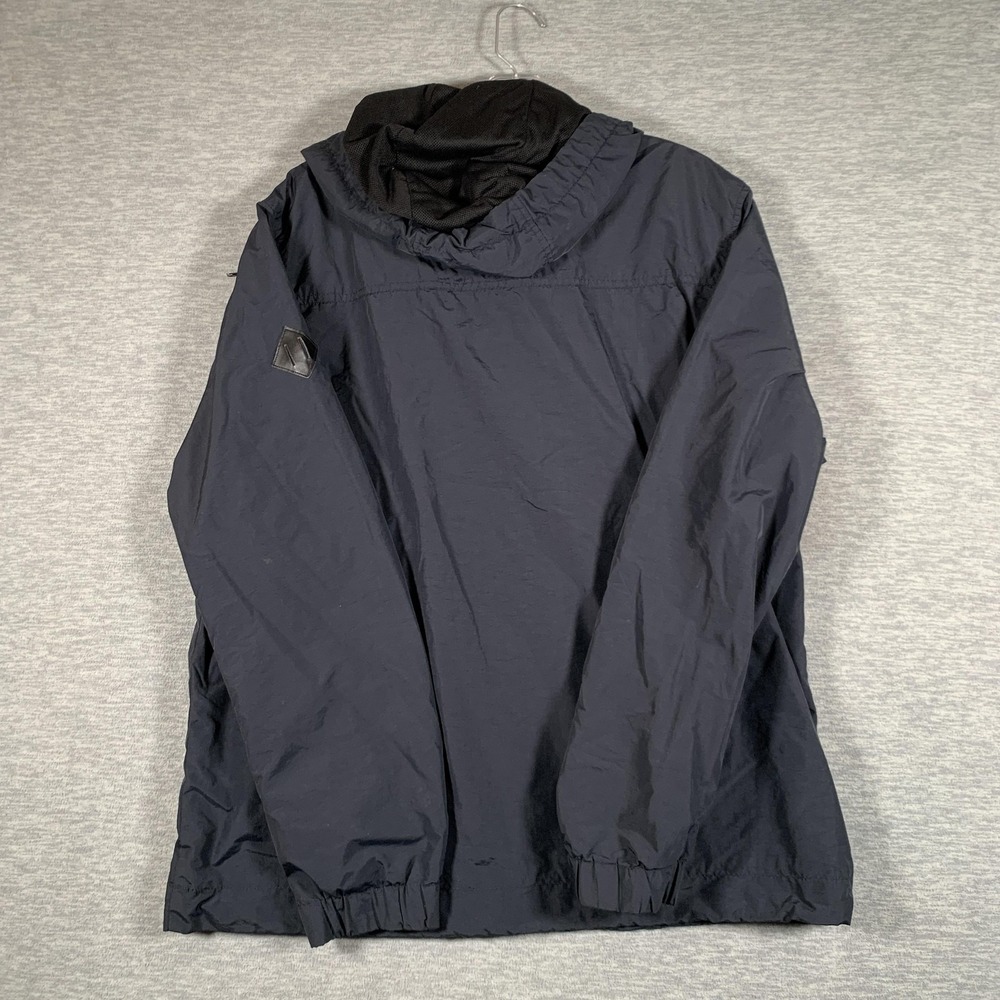 H&M L.O.G.G. Jacket Mens Large Blue Hooded Windbreaker Water Repellent Windproof - Picture 11 of 12
